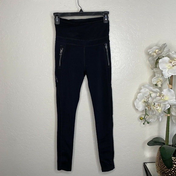 lukka Pants - Lukka Lux Womens Black Stretch Leggings with Pockets Size XS
